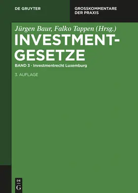 Baur / Tappen |  Investmentgesetze. Band 3 | Buch |  Sack Fachmedien