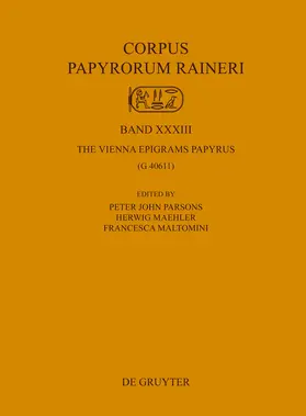 Parsons / Maehler / Maltomini |  The Vienna Epigrams Papyrus | Buch |  Sack Fachmedien