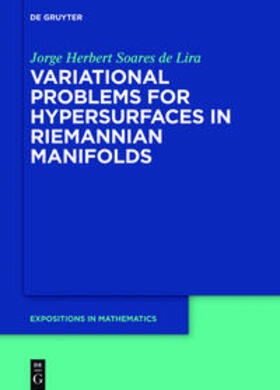 Soares de Lira | Variational Problems for Hypersurfaces in Riemannian Manifolds | Buch | 978-3-11-035986-2 | sack.de