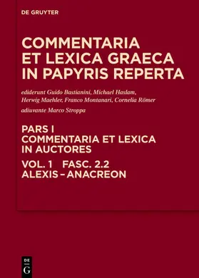 Bastianini / Haslam / Maehler |  Alexis - Anacreon | eBook | Sack Fachmedien