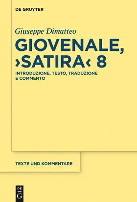 Dimatteo |  Giovenale, "Satira" 8 | Buch |  Sack Fachmedien