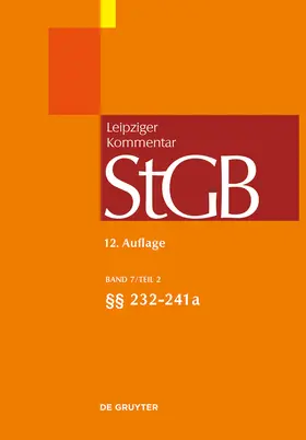  Strafgesetzbuch: StGB Leipziger Kommentar | Buch |  Sack Fachmedien