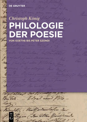König | Philologie der Poesie | E-Book | sack.de