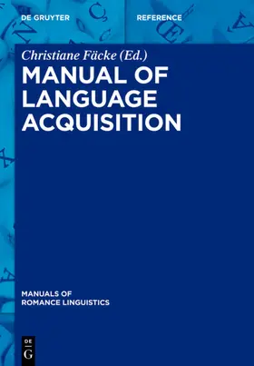 Fäcke |  Manual of Language Acquisition | eBook | Sack Fachmedien