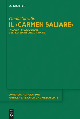 Sarullo |  Il "Carmen Saliare" | Buch |  Sack Fachmedien
