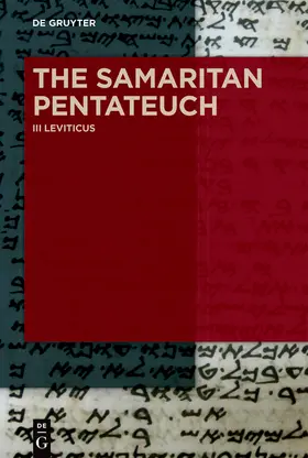 Schorch |  The Samaritan Pentateuch, Volume III, Leviticus | Buch |  Sack Fachmedien