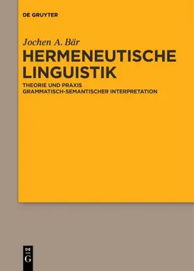 Bär | Hermeneutische Linguistik | E-Book | www.sack.de