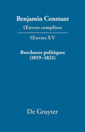 Delbouille / Kloocke |  Brochures politiques (1819–1821) | eBook | Sack Fachmedien