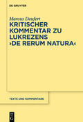 Deufert |  Kritischer Kommentar zu Lukrezens "De rerum natura" | Buch |  Sack Fachmedien