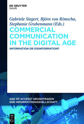 Siegert / Rimscha / Grubenmann |  Commercial Communication in the Digital Age | eBook | Sack Fachmedien