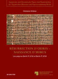 Widmer |  Résurrection d’Osiris - Naissance d’Horus | Buch |  Sack Fachmedien