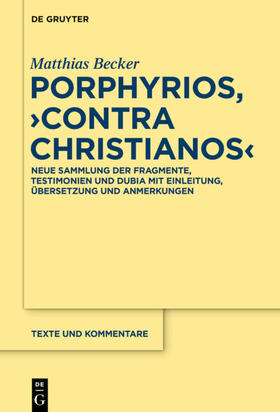 Becker | Porphyrios, "Contra Christianos" | E-Book | sack.de