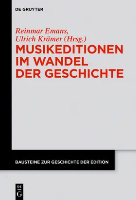 Emans / Krämer | Musikeditionen im Wandel der Geschichte | E-Book | sack.de