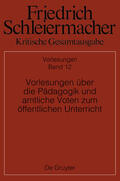 Beljan / Ehrhardt / Meier |  Vorlesungen über die Pädagogik und amtliche Voten zum öffentlichen Unterricht | Buch |  Sack Fachmedien