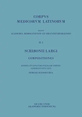 Sconocchia | Scribonii Largi Compositiones | Buch | 978-3-11-043961-8 | sack.de