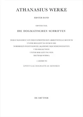Savvidis / Wyrwa |  Werke, Lfg 5, Epistulae Dogmaticae Minores | Buch |  Sack Fachmedien