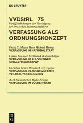 Mayer / et al. / Heinig | Verfassung als Ordnungskonzept | Buch | 978-3-11-044295-3 | sack.de