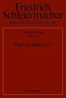 Käppel / Loehr |  Platons Werke I,1, Berlin 1804. 1817 | Buch |  Sack Fachmedien