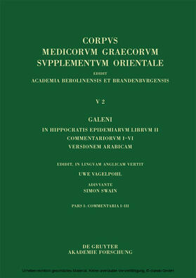 Vagelpohl | Galenus: V. Galeni in Hippocratis epidemiarum librum commentaria / Galeni In Hippocratis Epidemiarum librum II Commentariorum I-III versio Arabica | E-Book | sack.de