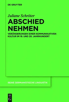 Schröter | Abschied nehmen | Buch | 978-3-11-046642-3 | sack.de