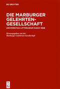 Mammitzsch / Föllinger / Jungraithmayr |  Die Marburger Gelehrten-Gesellschaft | Buch |  Sack Fachmedien
