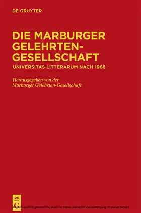 Mammitzsch / Föllinger / Froning |  Die Marburger Gelehrten-Gesellschaft | eBook | Sack Fachmedien