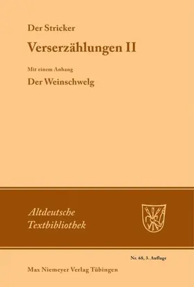 Fischer / Janota / Stricker |  Verserzählungen II | Buch |  Sack Fachmedien