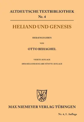 Behaghel |  Heliand und Genesis | Buch |  Sack Fachmedien