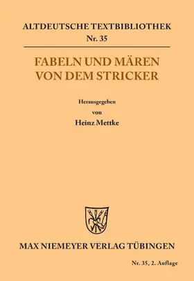 Der Stricker / Mettke |  Fabeln und Mären von dem Stricker | Buch |  Sack Fachmedien
