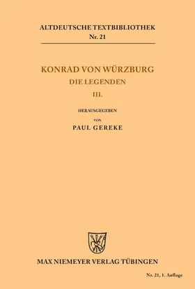 Gereke | Die Legenden III | Buch | 978-3-11-048400-7 | www.sack.de