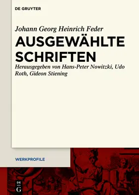 Feder / Roth / Nowitzki | Ausgewählte Schriften | Buch | 978-3-11-048472-4 | www.sack.de
