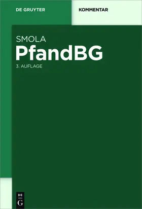 Smola |  PfandBG | eBook | Sack Fachmedien