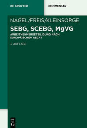 Nagel / Freis / Kleinsorge | SEBG, SCEBG, MgVG | Medienkombination | 978-3-11-048780-0 | sack.de