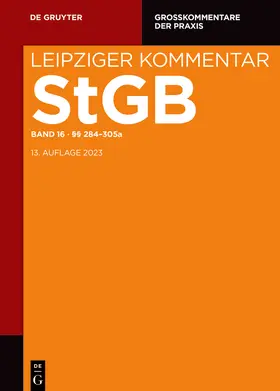 Cirener / Goeckenjan / Börner |  Strafgesetzbuch. Leipziger Kommentar, §§ 284-305a | Buch |  Sack Fachmedien