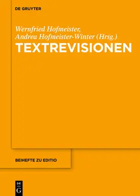 Hofmeister / Hofmeister-Winter |  Textrevisionen | eBook | Sack Fachmedien