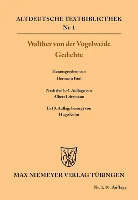 Walther von der Vogelweide / Kuhn |  Gedichte | Buch |  Sack Fachmedien