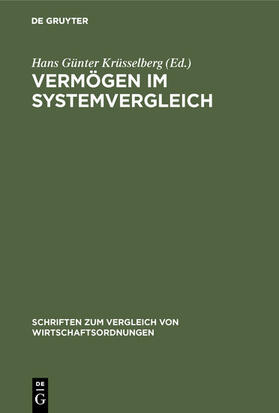 Krüsselberg |  Vermögen im Systemvergleich | eBook | Sack Fachmedien