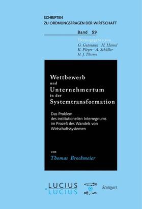 Brockmeier |  Wettbewerb und Unternehmertum in der Systemtransformation | eBook | Sack Fachmedien