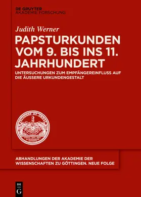 Werner | Papsturkunden vom 9. bis ins 11. Jahrhundert | E-Book | www.sack.de