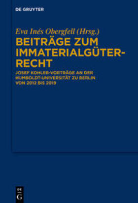 Obergfell | Beiträge zum Immaterialgüterrecht | Buch | 978-3-11-052725-4 | sack.de