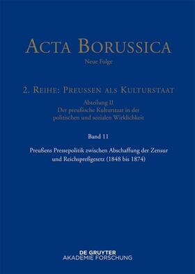 Holtz | Preußens Pressepolitik zwischen Abschaffung der Zensur und Reichspreßgesetz (1848 bis 1874) | E-Book | sack.de