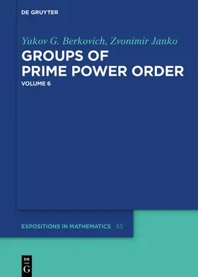 Janko / Berkovich | Groups of Prime Power Order. Volume 6 | Buch | 978-3-11-053097-1 | sack.de