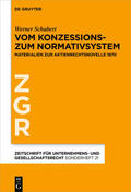 Schubert |  Vom Konzessions- zum Normativsystem | Buch |  Sack Fachmedien