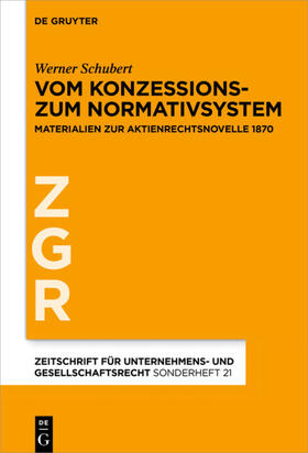 Schubert | Vom Konzessions- zum Normativsystem | E-Book | sack.de