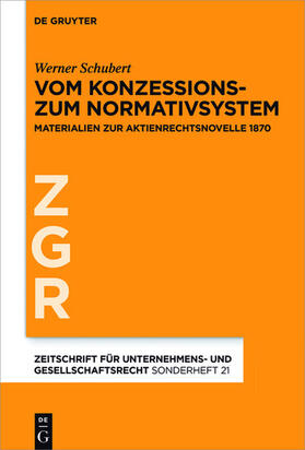 Schubert | Vom Konzessions- zum Normativsystem | E-Book | sack.de