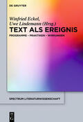 Lindemann / Eckel |  Text als Ereignis | Buch |  Sack Fachmedien