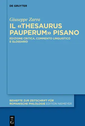 Zarra | Il «Thesaurus pauperum» pisano | E-Book | www.sack.de