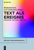 Eckel / Lindemann |  Text als Ereignis | eBook | Sack Fachmedien