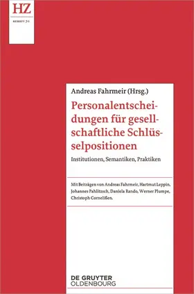 Fahrmeir |  Personalentscheidungen für gesellschaftliche Schlüsselpositionen | Buch |  Sack Fachmedien