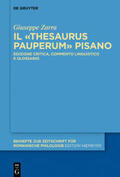 Zarra |  Il «Thesaurus pauperum» pisano | Buch |  Sack Fachmedien
